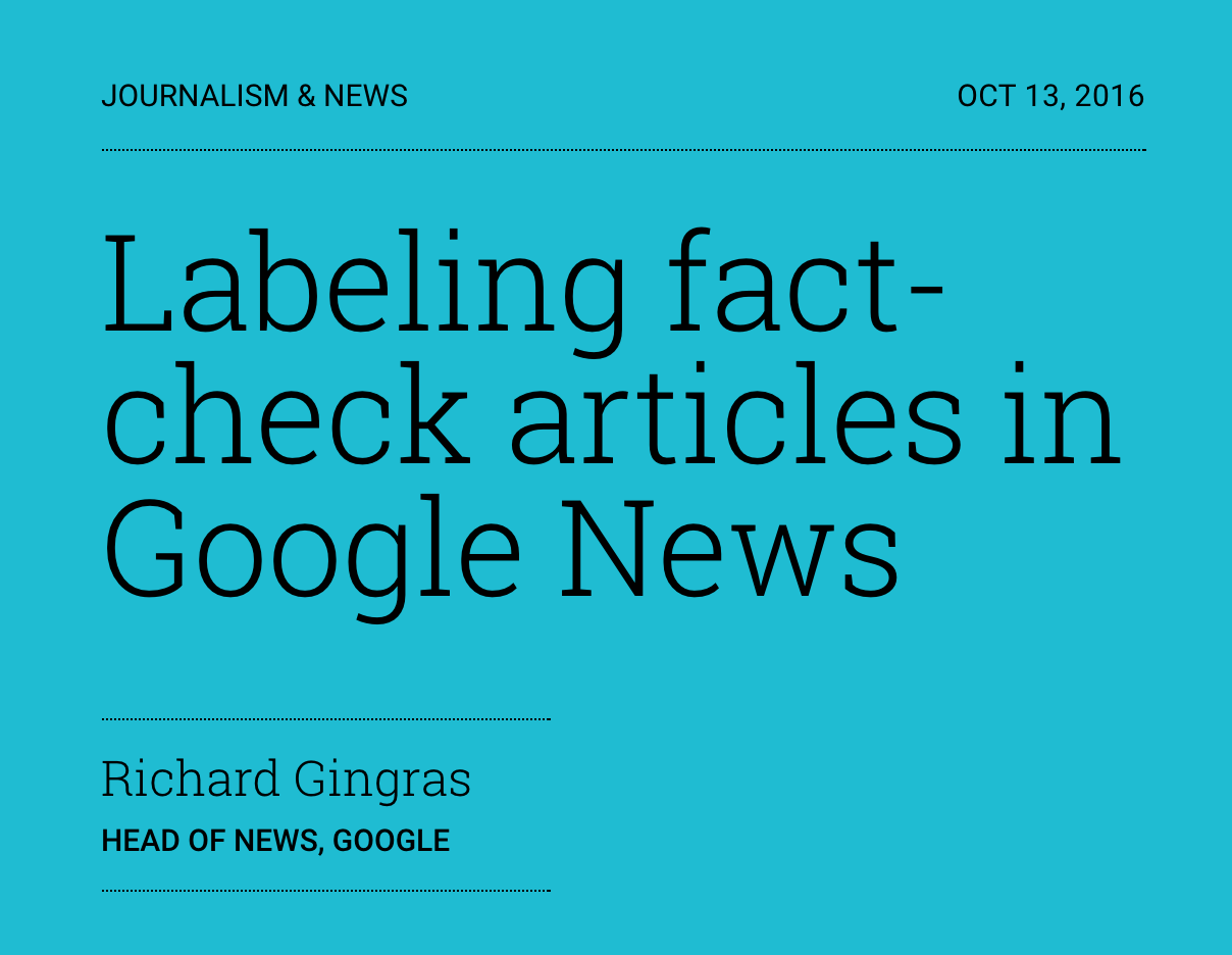 La propuesta de Google para chequear las noticias